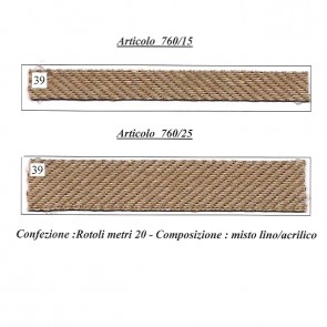 760/25 FETTUCCIA COTONE GREGGIO 20mt