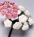 ROSEL.SATINATE 1,5 cm BIANCHE IN MAZZO