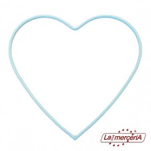 609.02 ANELLO METALLO CUORE BIANCO 15cm