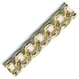 CATENA MARTELLATA ORO/ARG 527 15mm (10)