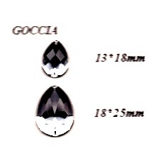 STRASS ACRILICO GOCCIA 18x25mm 15pz