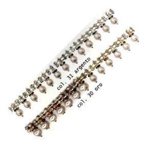 CH1799 PASSAM.CATENA PERLE STRASS (4,5)
