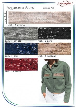 1970 PASSAM.C/PAILLETTES H.3,5cm (7)