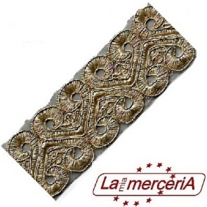 S3386 BORDO RICAMATO METALLIZZATO(13,50)
