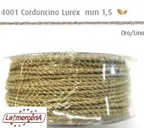 4001 CORDONCINO 2 CAPI LUREX 1,5mm (50)