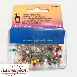 28807 SPILLI TESTA PLAST.75pz COL.ASS.