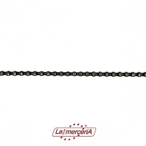 GALLON STRASS 2,3mm CRYSTAL/NERO