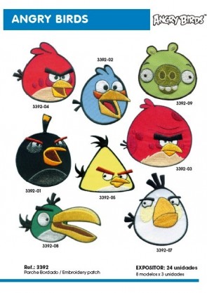 APPLICAZIONI RICAMATE ANGRY BIRDS