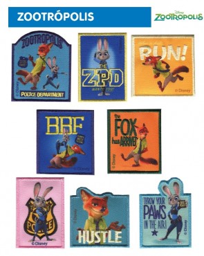 APPLICAZIONI RICAMATE ZOOTROPOLIS