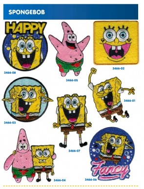 APPLICAZIONI RICAMATE SPONGE BOB