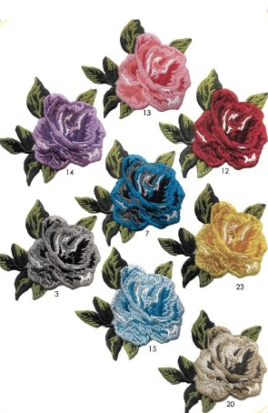 APPLICAZIONE RICAMATA ROSA M061 (3)