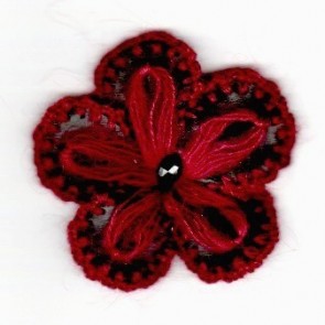 APPLICAZIONE FIORE MOHAIR PERLE M8296(5)