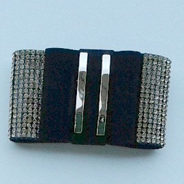 APPLICAZ. SPILLA VELLUTO E STRASS 83134