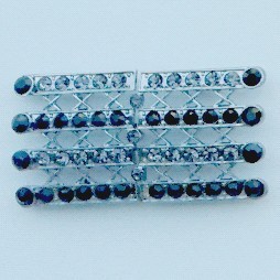 APPLICAZ. SPILLA STRASS ARG/NERO 83263