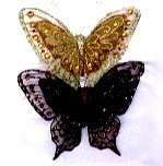 FARFALLE 140mm COL. ASS. CON STRASS 2pz