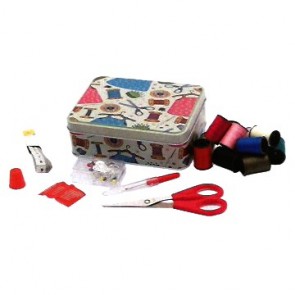 SET CUCITO IN LATTA PICCOLO C/ACCESSORI