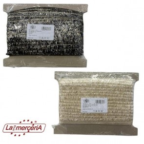 1-437 FRANGIA RICAMATA C/ORO H.17mm (20)