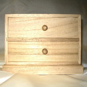 CASSETTIERA LEGNO 2 CASSETTI 18x9x14cm