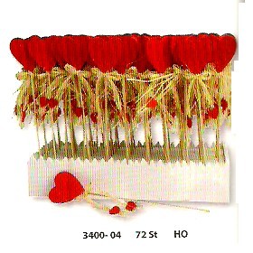 CUORE ROSSO SU BASTONCINO 5cm