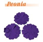 FEPEO... PEONIA IN FELTRO COLOR 3 pz