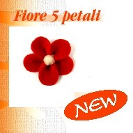 FBWW5P FIORE CINQUE PETALI FELTRO