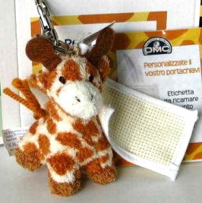 KIT PORTACHIAVI PELUCHE GIRAFFA-RAF