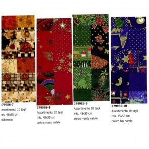 TESSUTO PATCHWORK 45x55 10 TAGLI NATALE