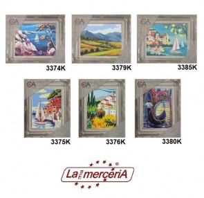 LE VETRINE KIT RICAMO 14x18cm 321 PAESAG