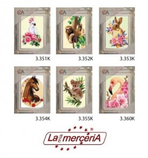 LE VETRINE KIT RICAMO 314 20x25cm UCCELL