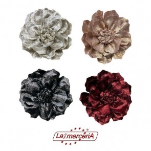 131711 APPLICAZIONE FIORE POLIEST. 11cm