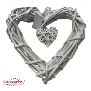5411 66 CUORE DI VITICCIO 15cm BIANCO