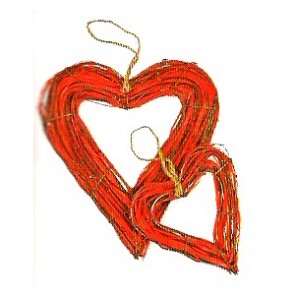 CUORE DECORATIVO ROSSO 29cm