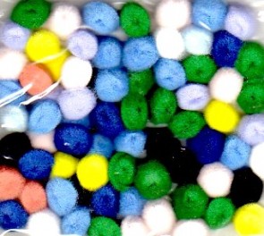 C1302-15 POMPONS ROSSO 15mm - 60pz (10)