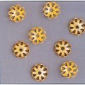 TERMINALI FILIGRANA DIAM.7mm ORO 8pz