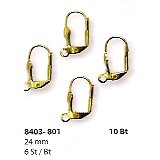 GANCIO PER ORECCHINI 24mm COL.ORO 6pz