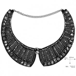COLLO CHIAR DI LUNA-105 STRASS E PERLE