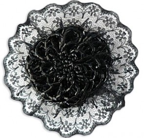 858046 APPLICAZ. FIORE PIZZO E PERLE
