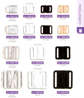 166.56 GANCI COSTUME PLASTICA mm20x12pz